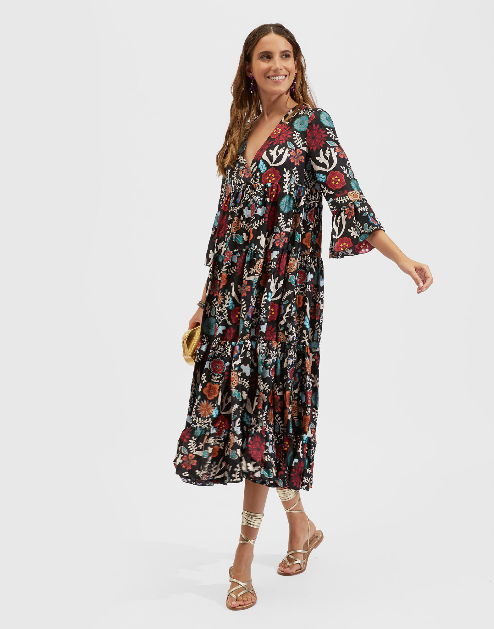 LaDoubleJ Jennifer Jane Dress Fire Flower DRE0114SIL001FIR0001