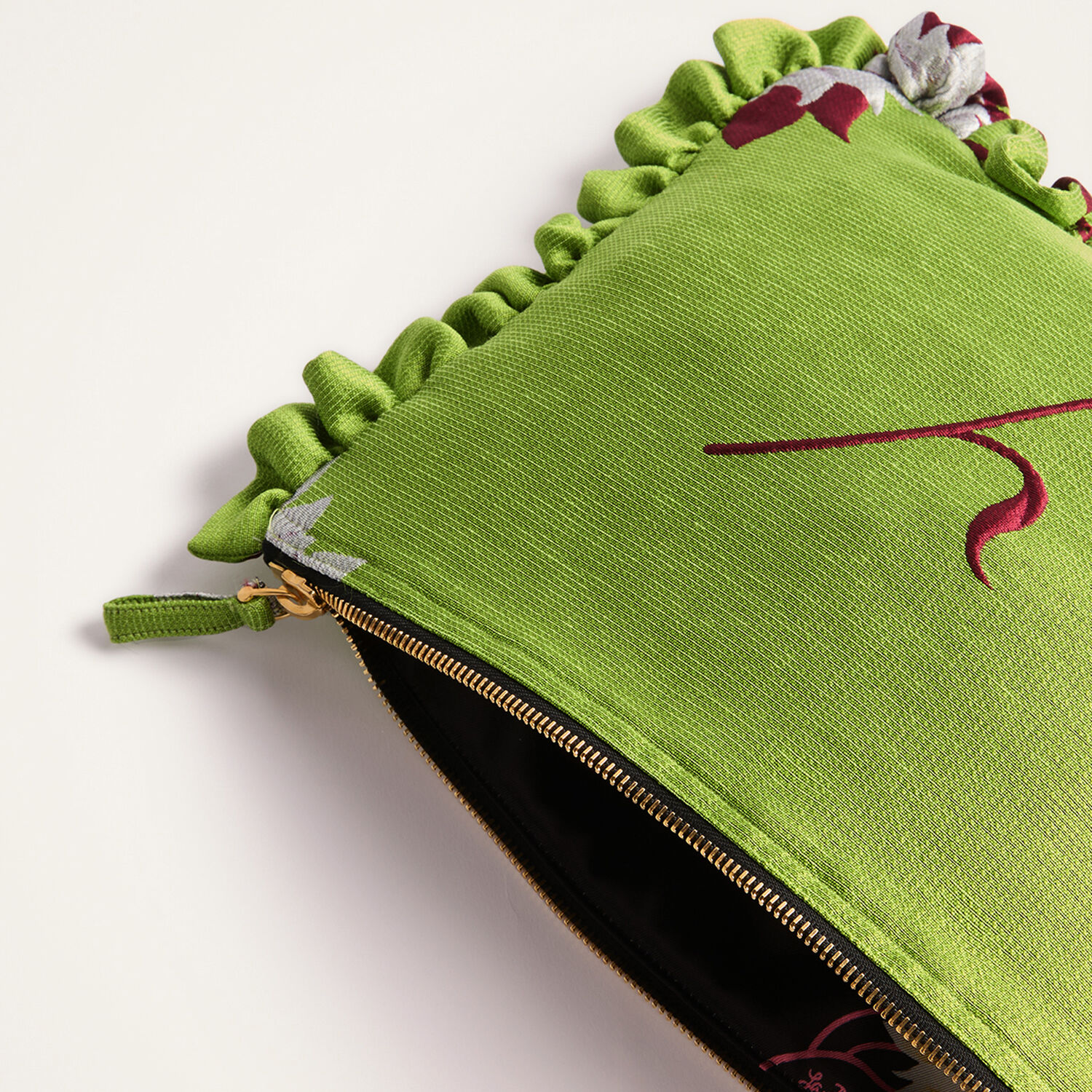 La Doublej Hand Pochette In Derby Lime