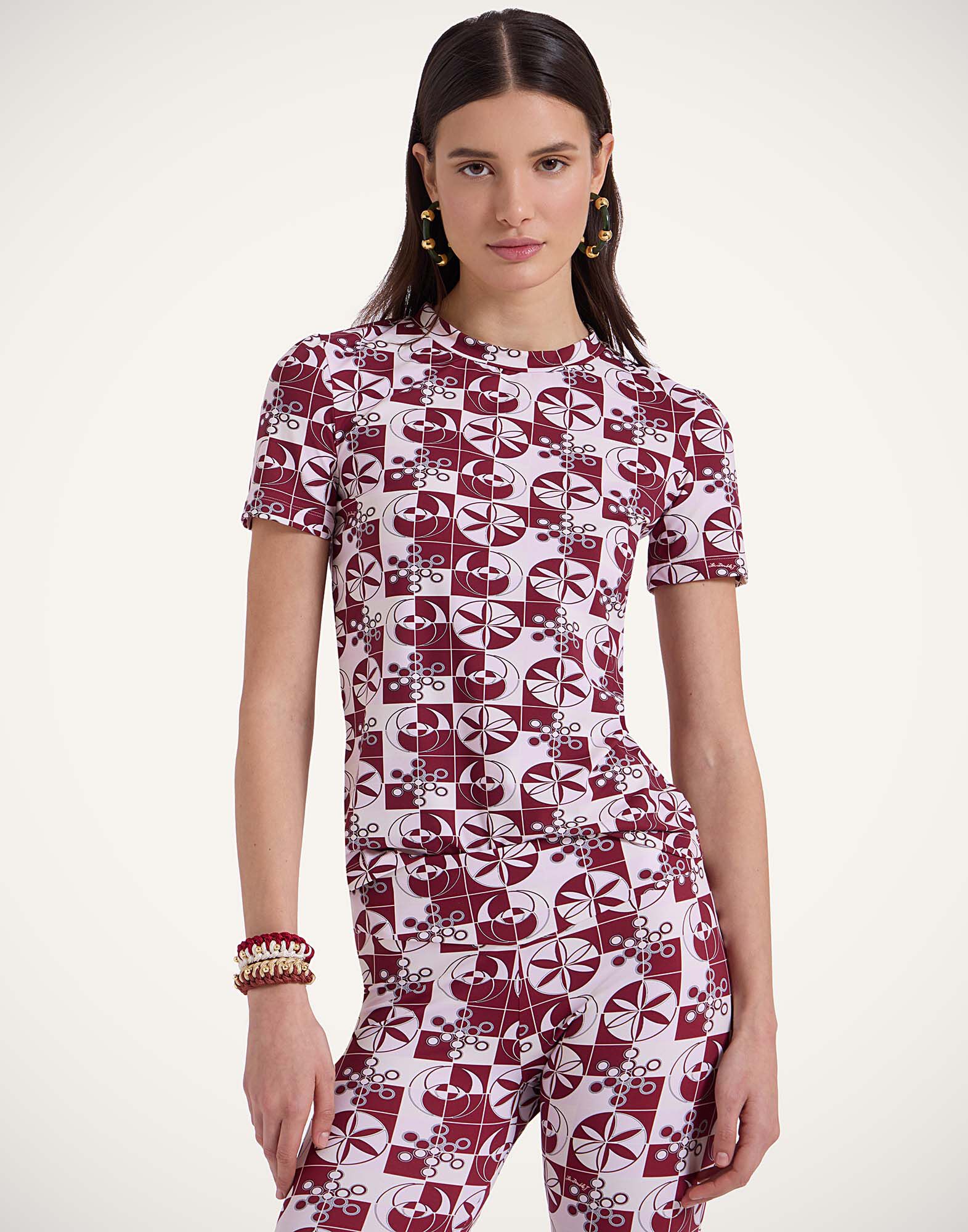 La DoubleJ Jazzercize T-Shirt Eclipse Bordeaux TSH0010JER049ECL01RE02