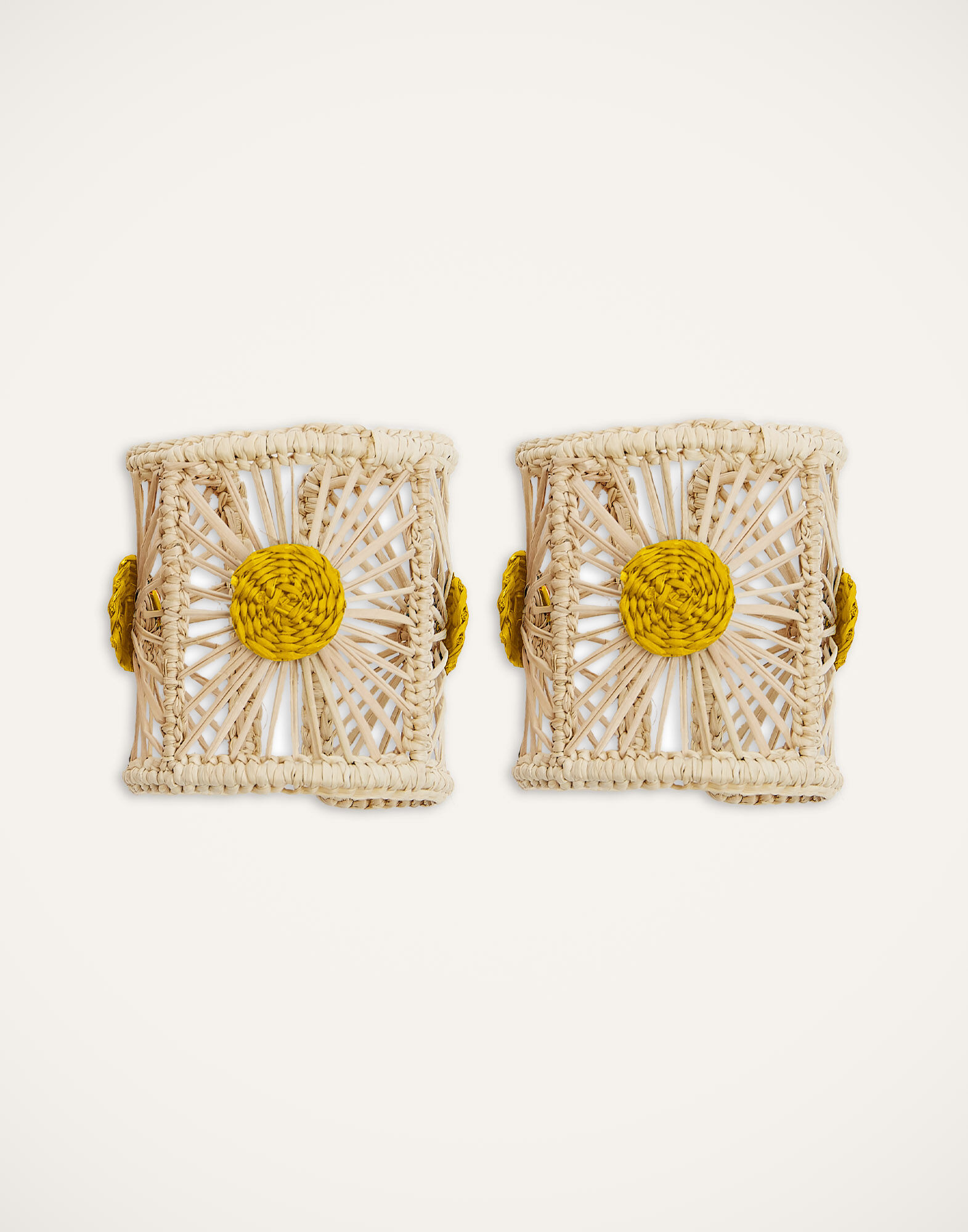 La DoubleJ Napkin Rings Set Of 2 Yellow RNG0001RAF007YEL0001