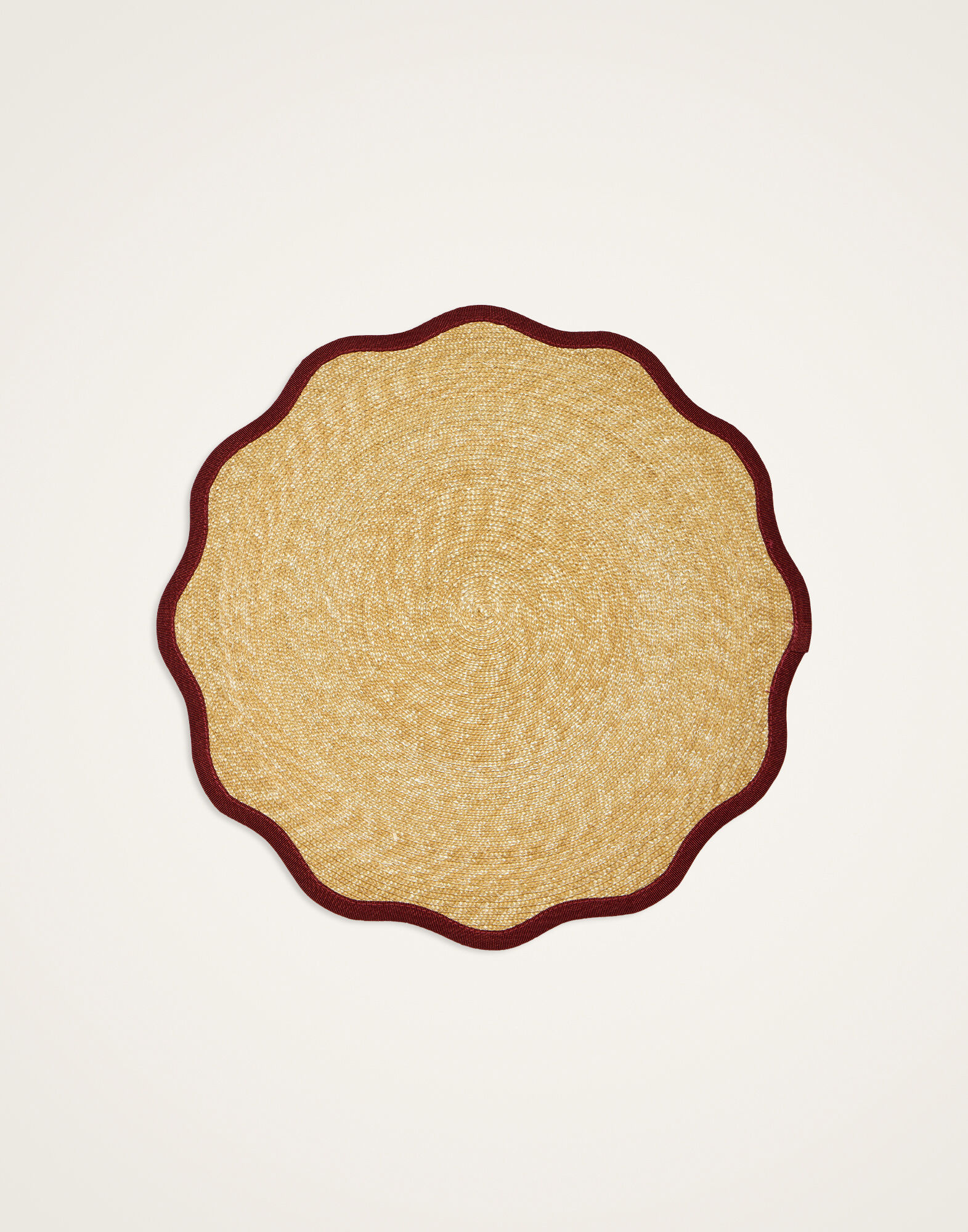 La DoubleJ Straw Cloud Placemats Set Of 2 Solid Bordeaux PMT0031STR001SOLIDRE02