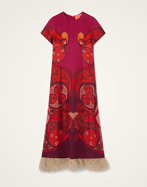 La DoubleJ Swing Dress Alchemy Plac&eacute;e Dark Red DRE0864SIL026ALC03RE40