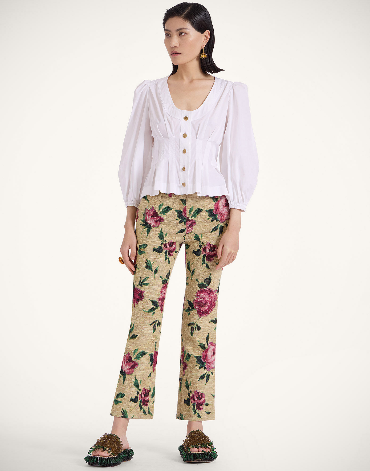 La DoubleJ 24/7 Pants Roses Light Beige TRO0069COT069ROS06BR01