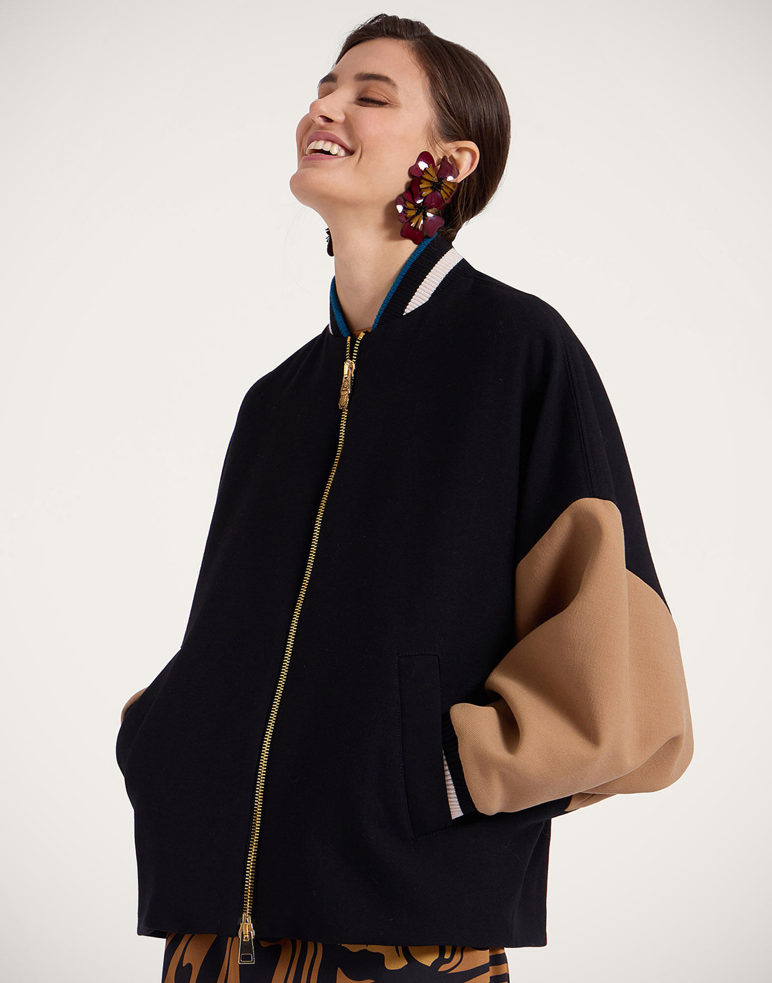 La DoubleJ Brooklyn Bomber Solid Black JAC0128WOL024SOLIDBL01