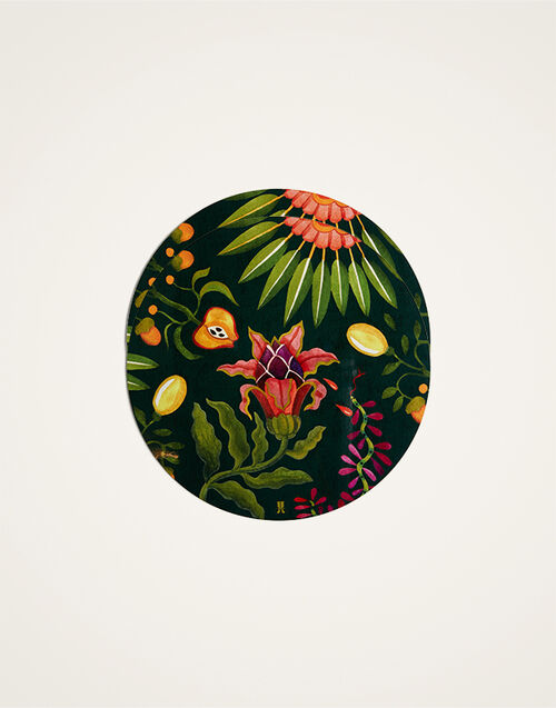 La DoubleJ Disk Placemats Set Of 2 Dragonfruit Dark Green PMT0032CRK001HLE05GR03