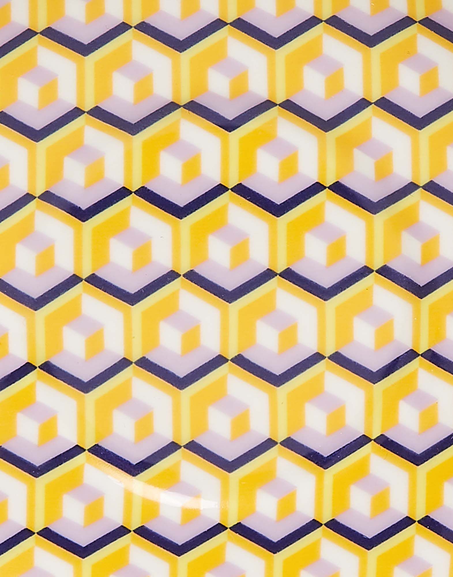 La DoubleJ Espresso Cup & Saucer Set of 2 Cubi Giallo DIS0007CER001CUB0009