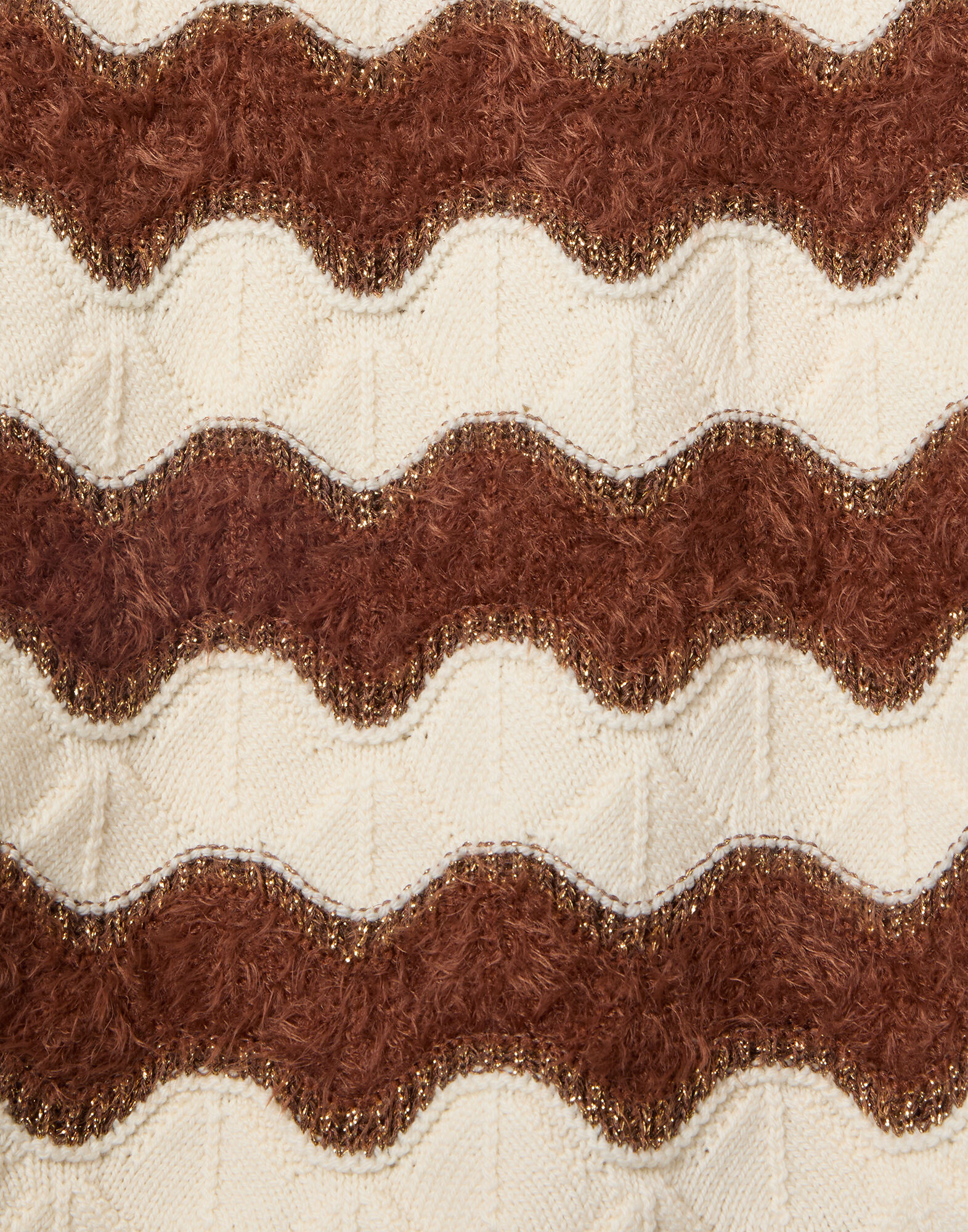 La DoubleJ Hang Ten Skirt Color Block White & Brown SKI0182KNI183VA428WH01