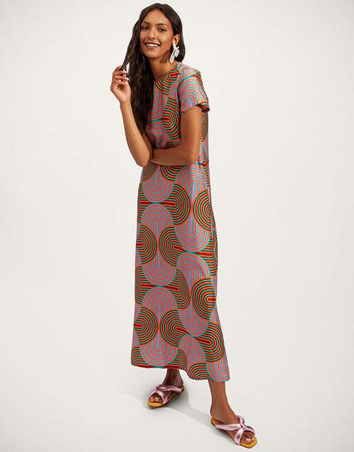 La DoubleJ Swing Dress Slinky Rosso DRE0001SIL001SLI0002