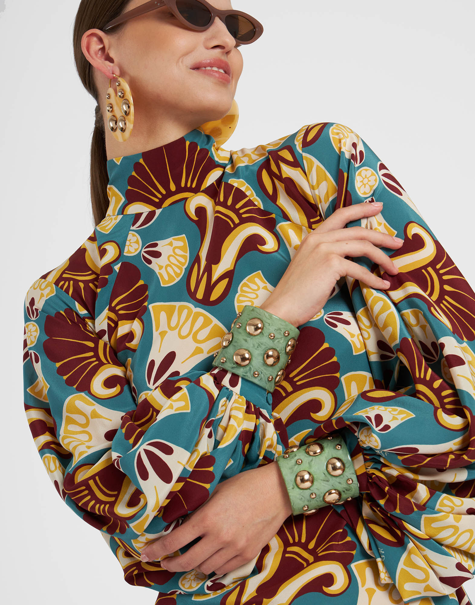 La DoubleJ Nefertiti Bangle Light Green BAC0004ACR001SOLIDGR01