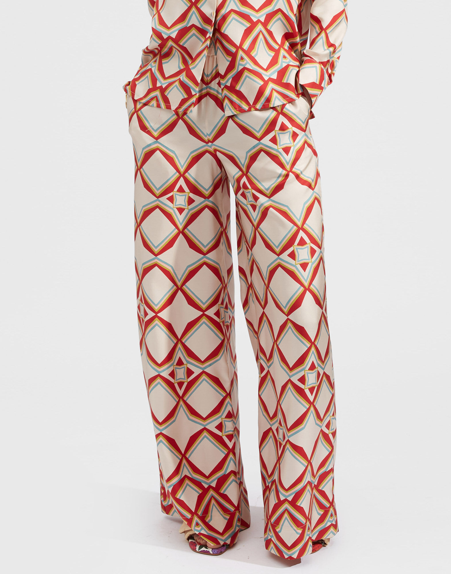 Off-White OFF WHITE straight-leg pyjama-inspired trousers - ShopStyle  Bottoms