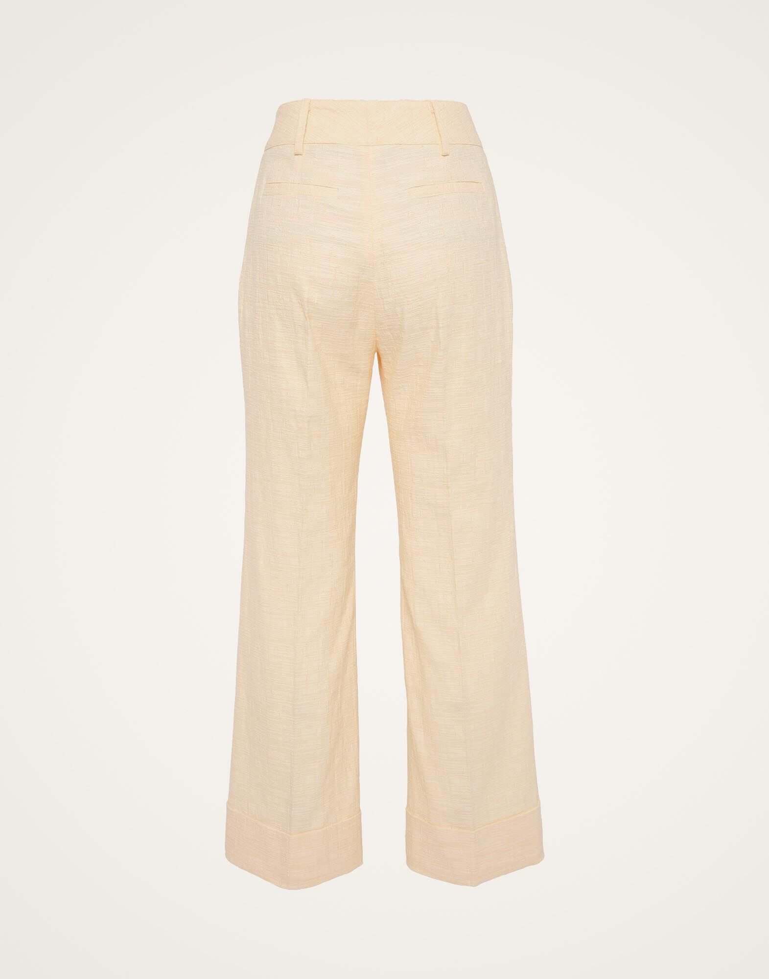 La DoubleJ Hendrix Pants Solid Cream TRO0014COT005SOLIDWH03
