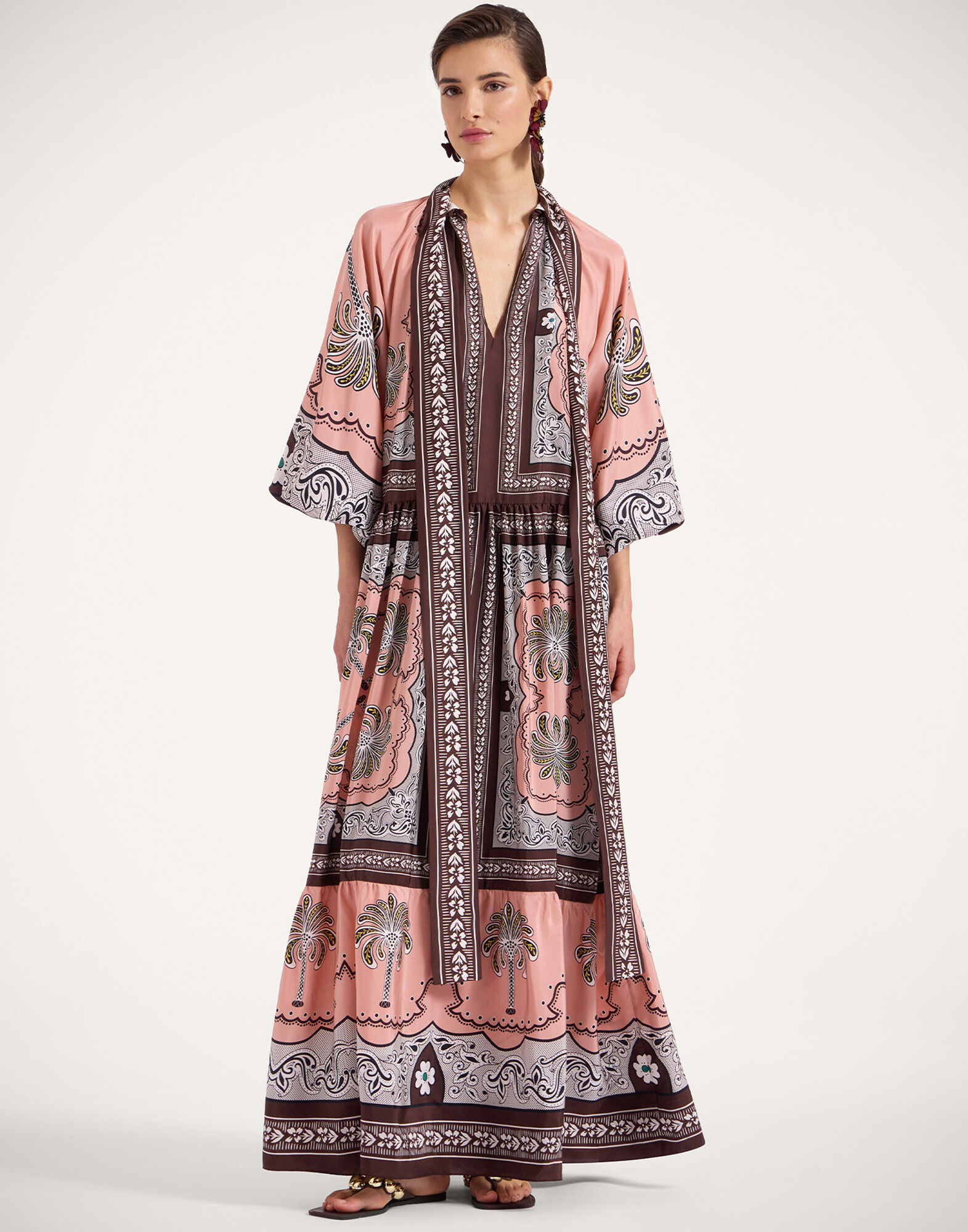 La DoubleJ Athena Dress Mirage Plac&eacute;e Pink DRE0618SIL009AGE01PI01