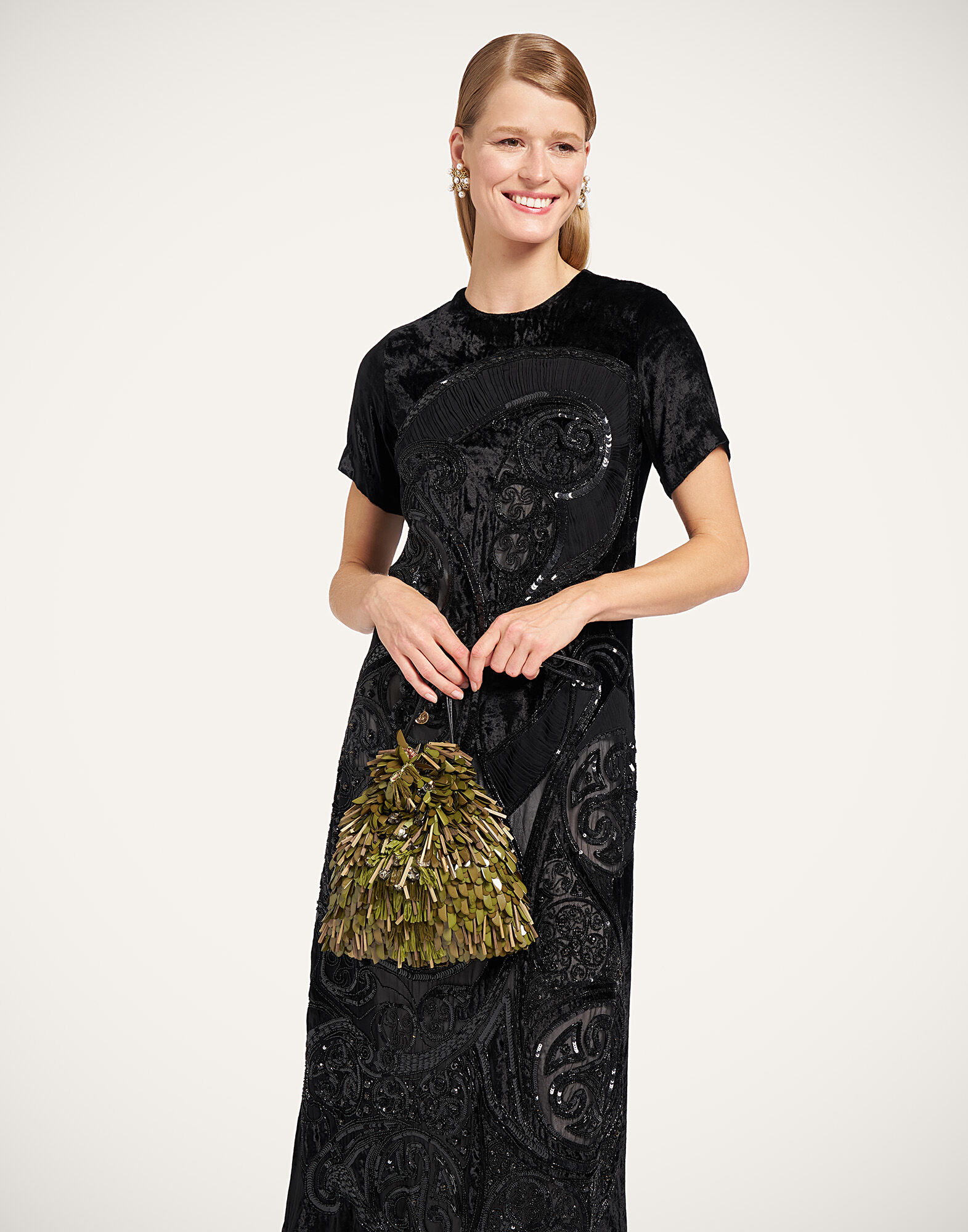 La DoubleJ Super Swing Dress Alchemy Black DRE1155VEL023ALC10BL01