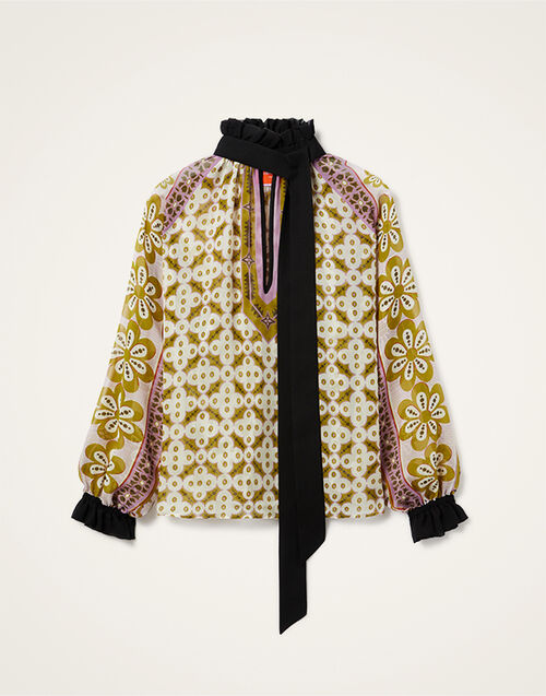 La DoubleJ Cerere Blouse Pagoda Placée Pink SHI0086SIL014PAG01PI01