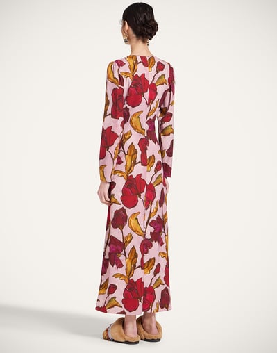 clingy maxi dress La DoubleJ Clingy Long-Sleeve Maxi Swing Dress