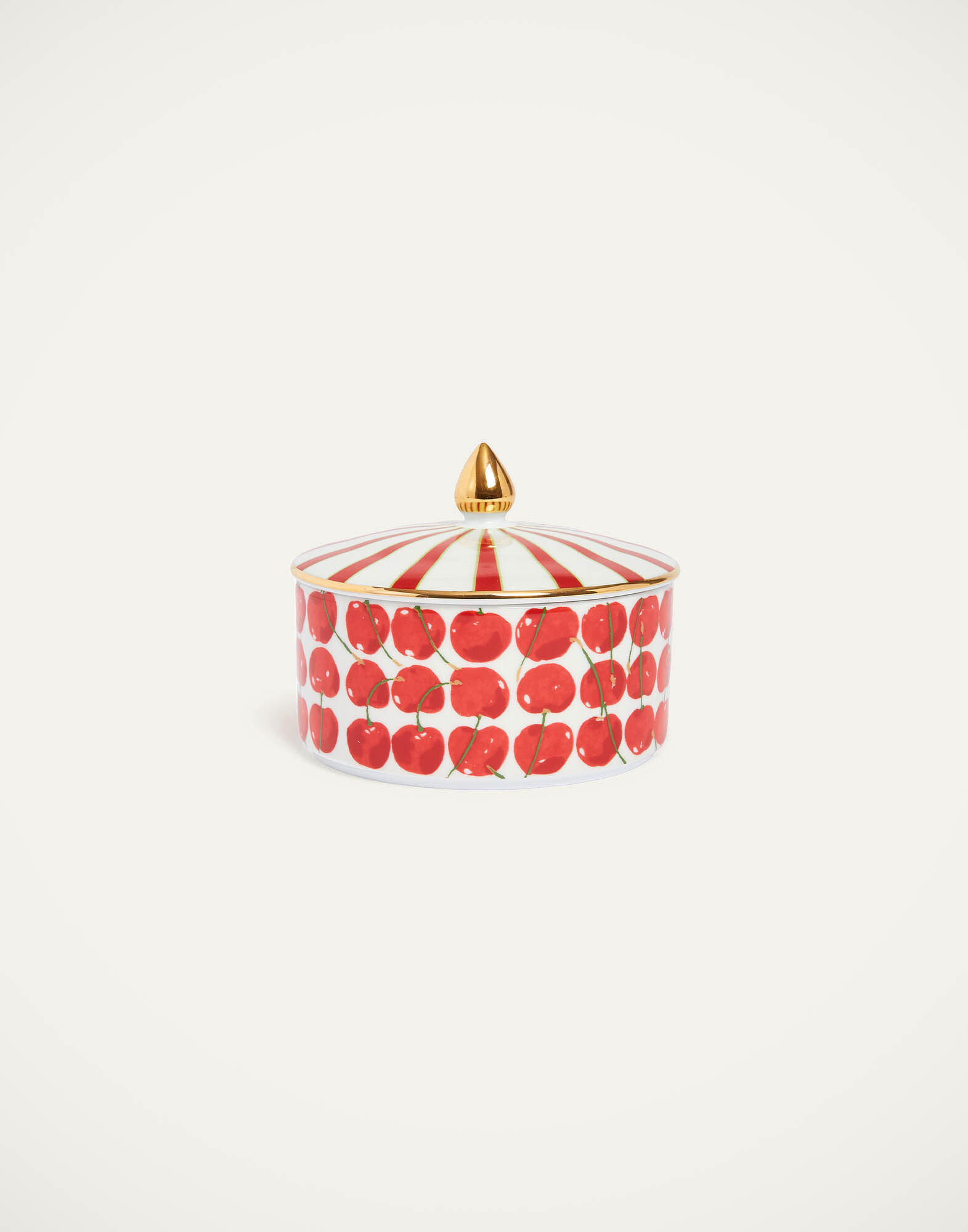 Goodie Jar in Cherries Ivory - Homeware | La DoubleJ US