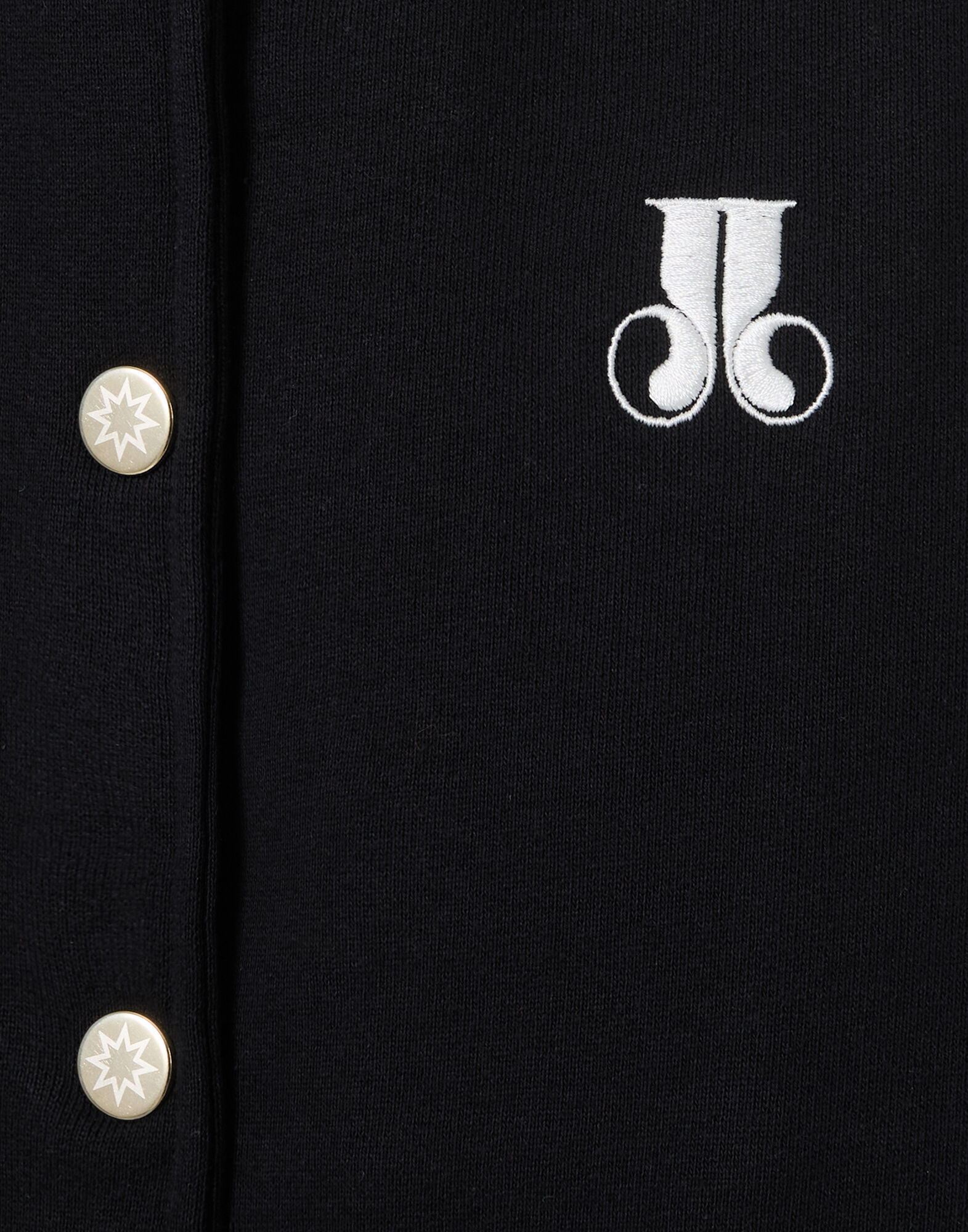 La DoubleJ Embroidered Sisterhood Varsity Bomber Solid Black JAC0065JER028SOLIDBL01