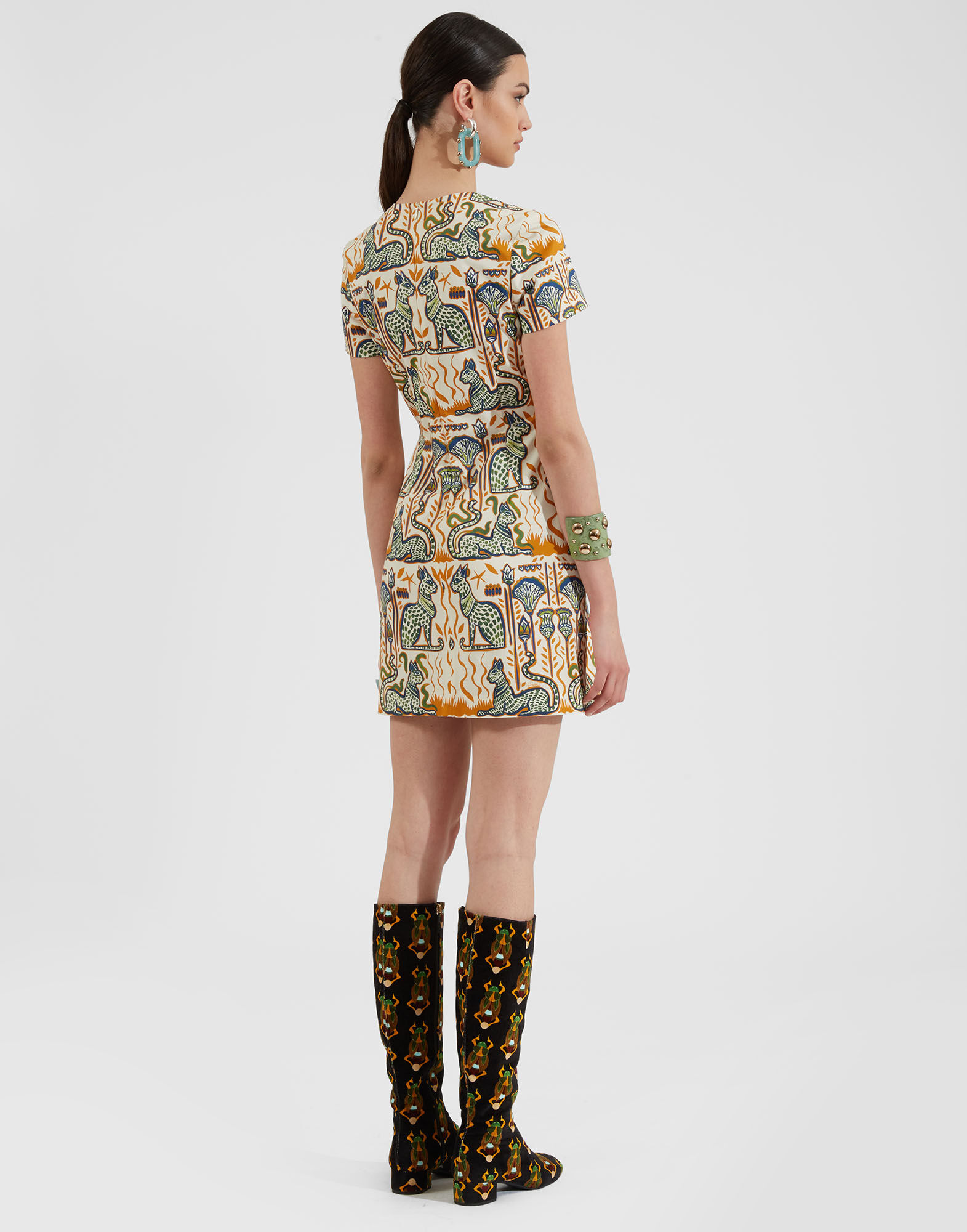 La DoubleJ Tgif Short Sleeve Dress Bast Ivory DRE0586COT006BAS01WH04