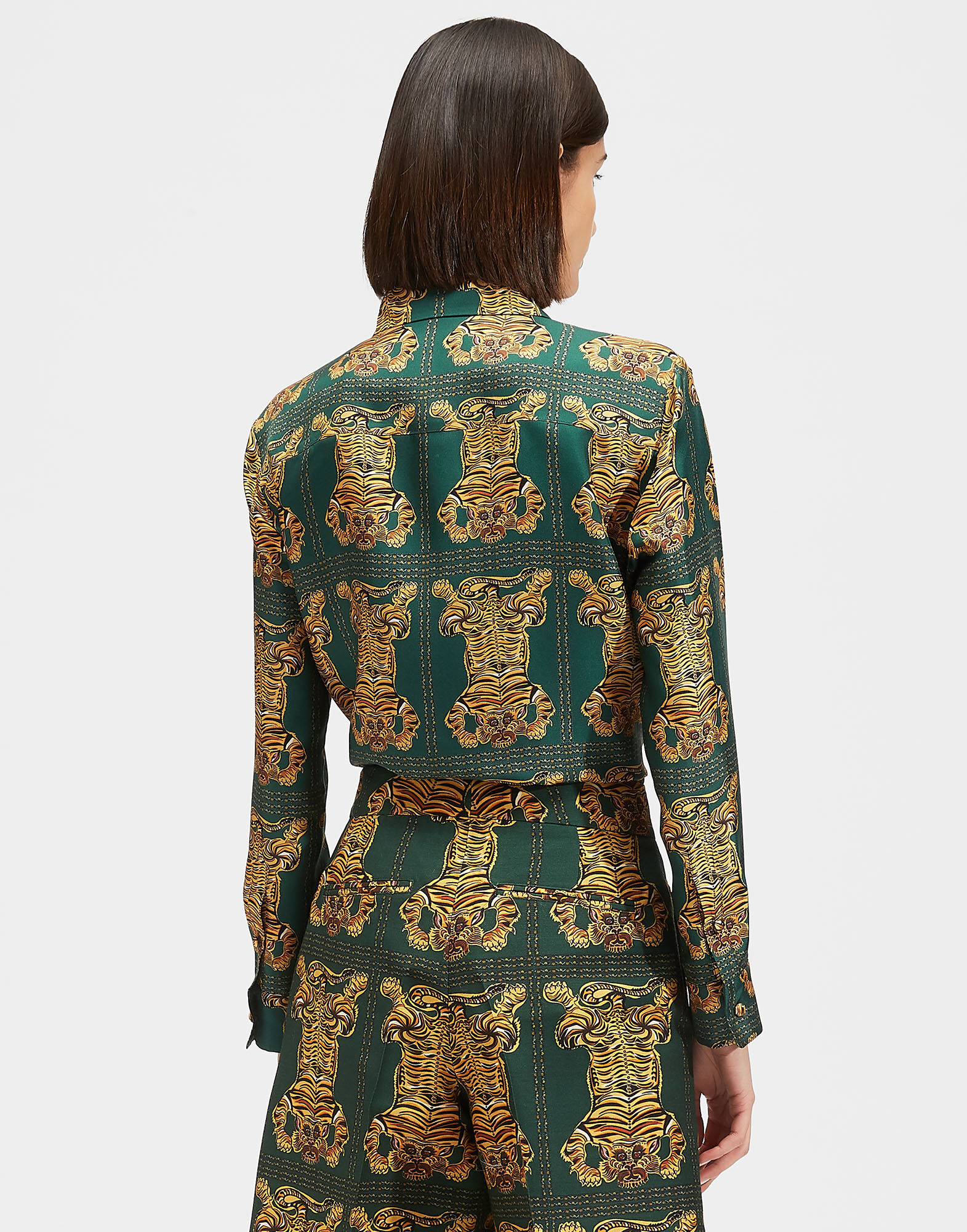 La DoubleJ Boy Shirt Tiger Tiles SHI0001SIL001TIG0003