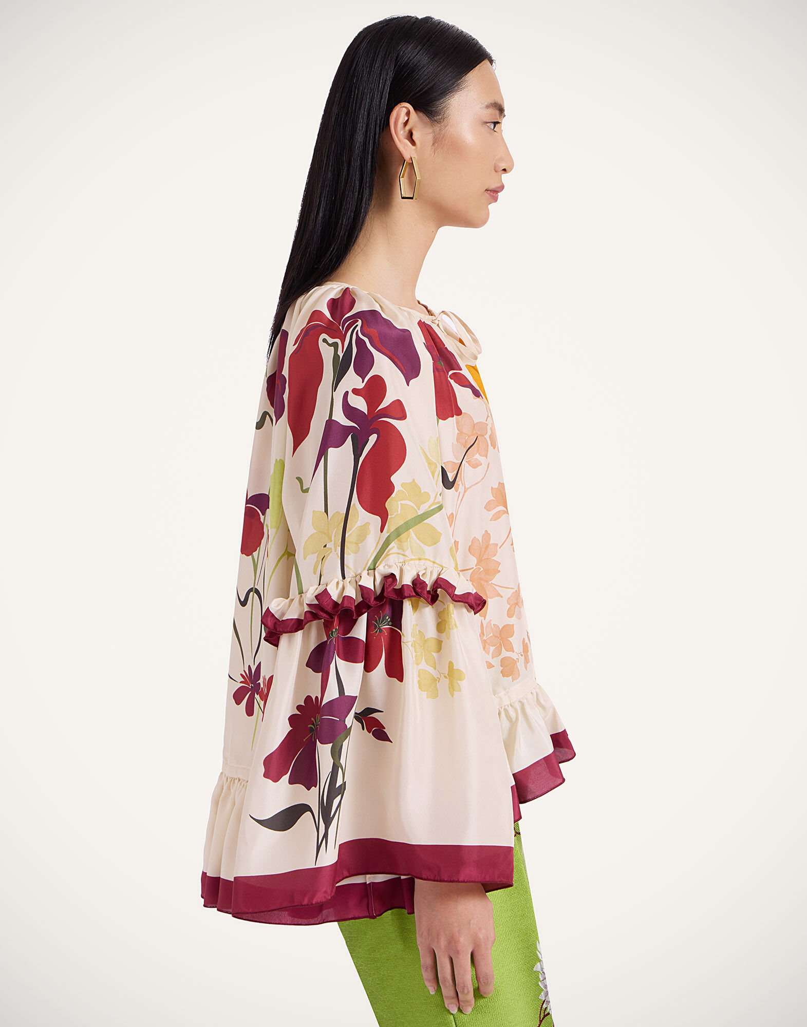 La DoubleJ Boho Blouse Corsage Plac&eacute;e Ivory TOP0132SIL009CRS01WH04