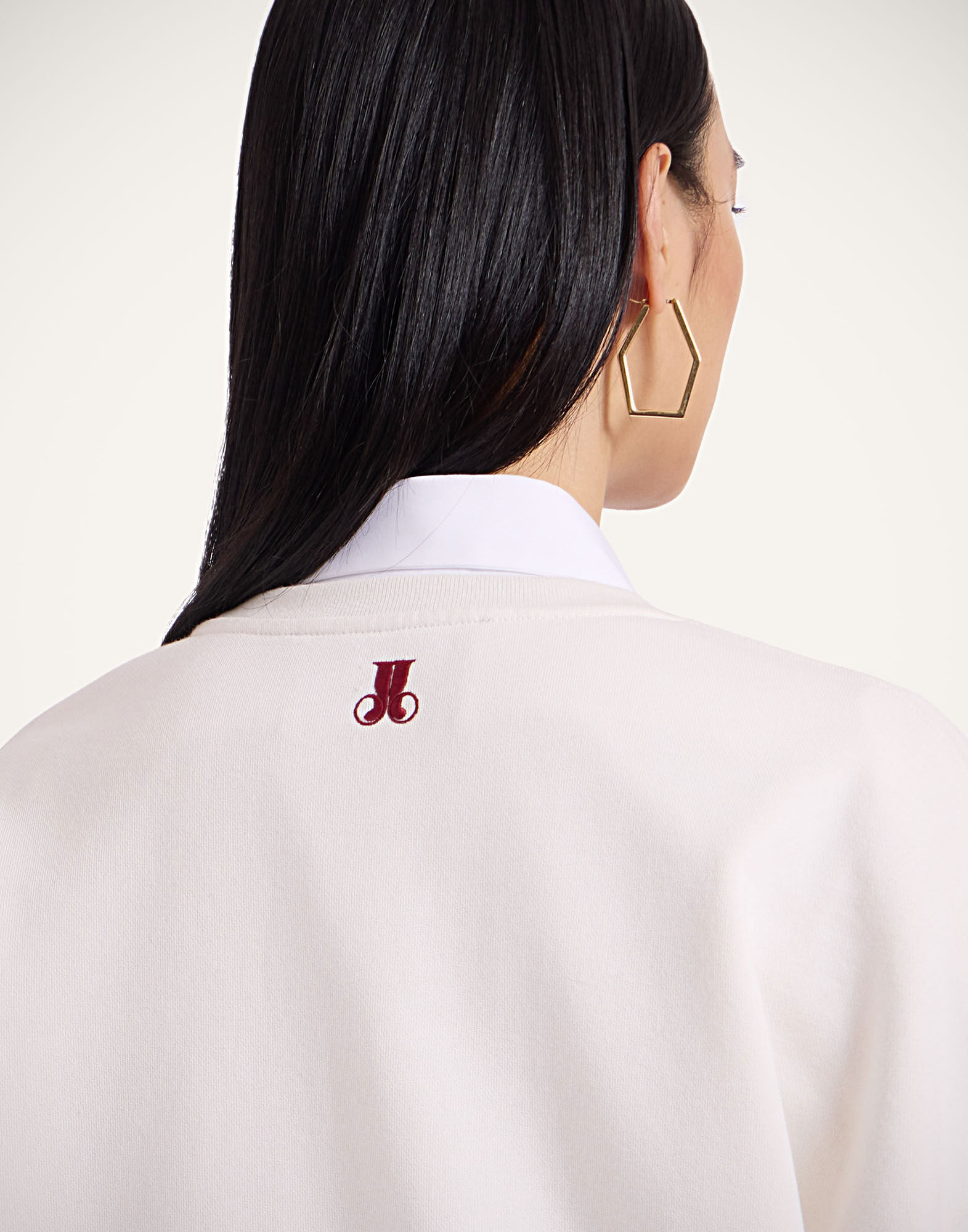 La DoubleJ Joy Sweatshirt Joy Off White SWE0039JER033SOP07WH05