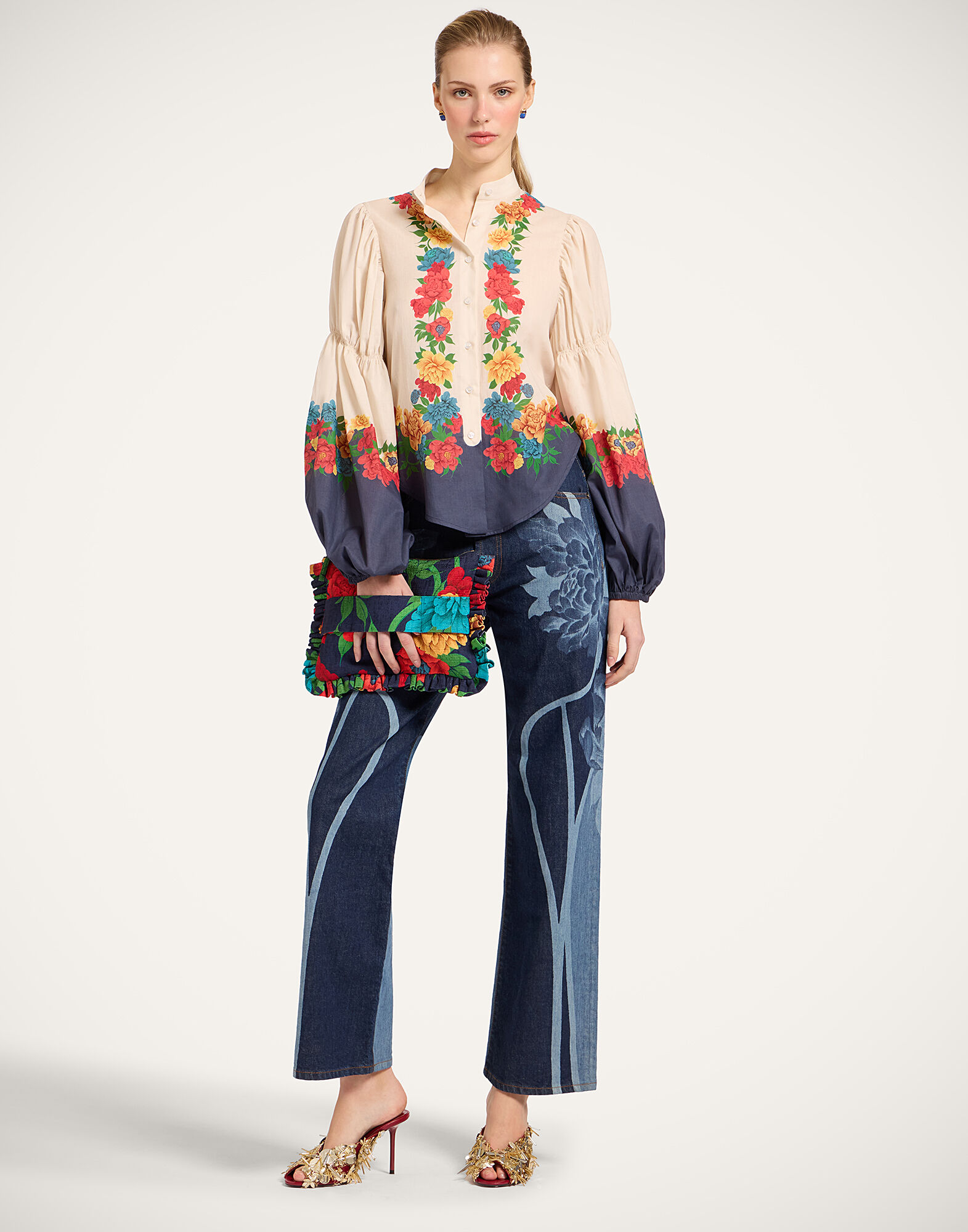 La DoubleJ The Straight Leg Jean Queen Peony Plac&eacute;e Indigo TRO0201DEN015QPE02BU15