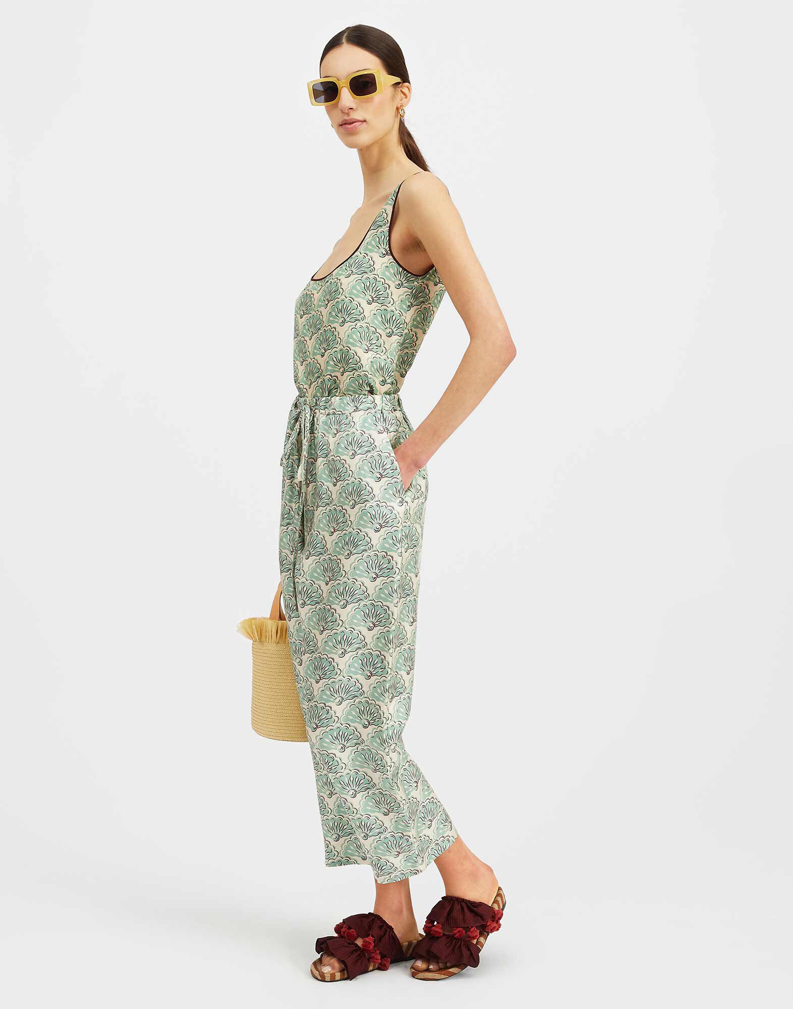 La DoubleJ Drawstring Pants Fans Mint TRO0053SIL001FAN01GR11