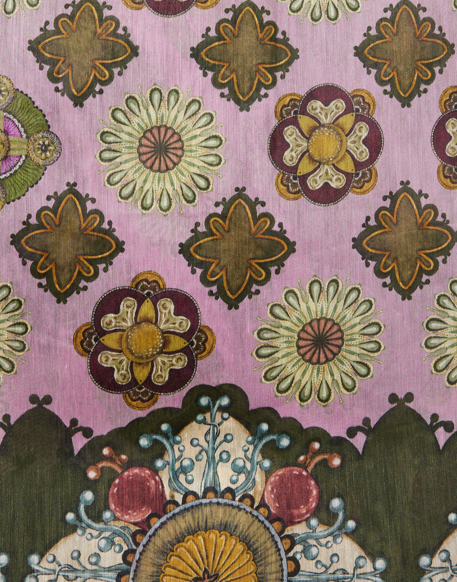 La DoubleJ Palme D'Or Skirt Nucleus Plac&eacute;e Dusty Pink SKI0172LIN010NUC06PI10