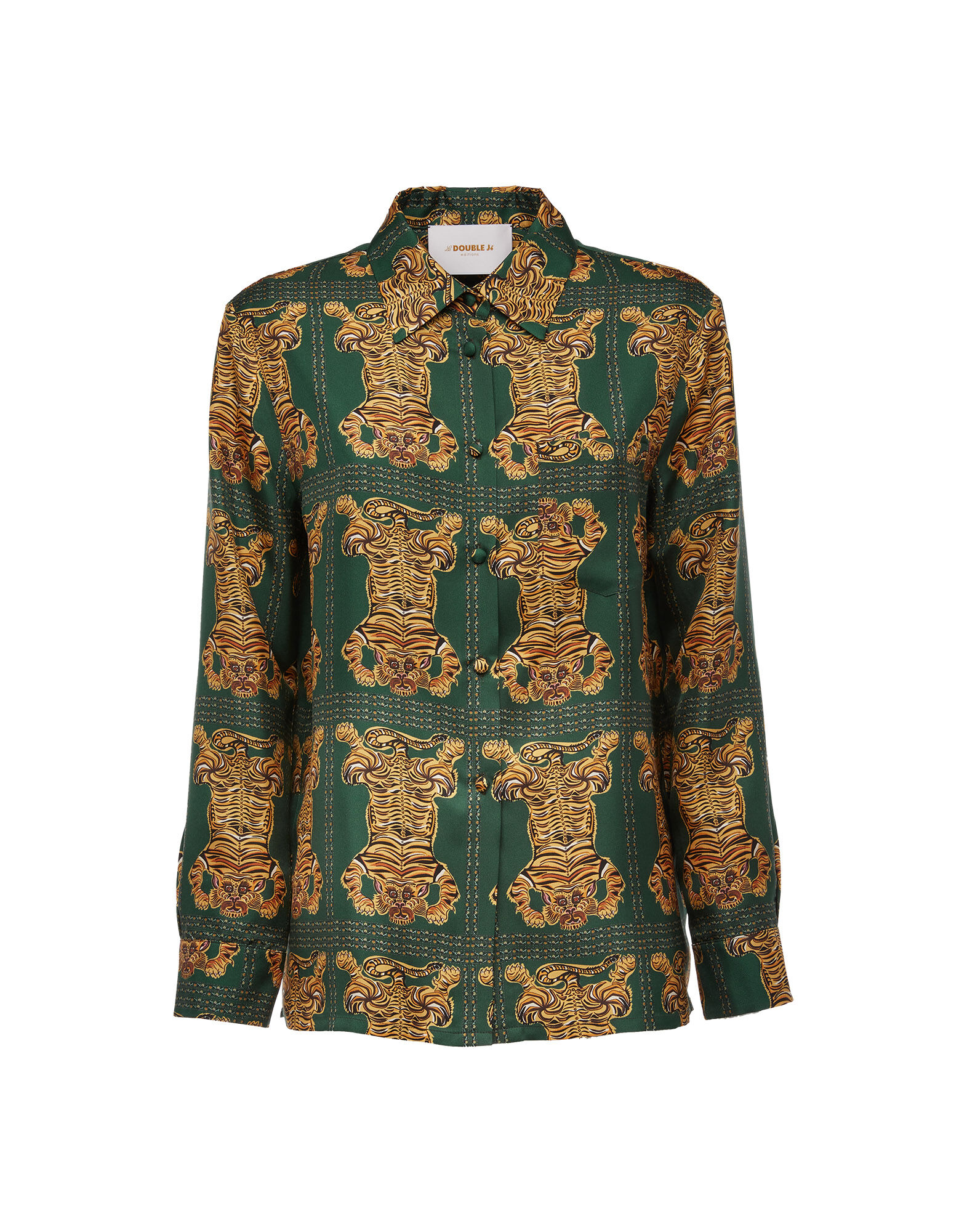 La DoubleJ Boy Shirt Tiger Tiles SHI0001SIL001TIG0003
