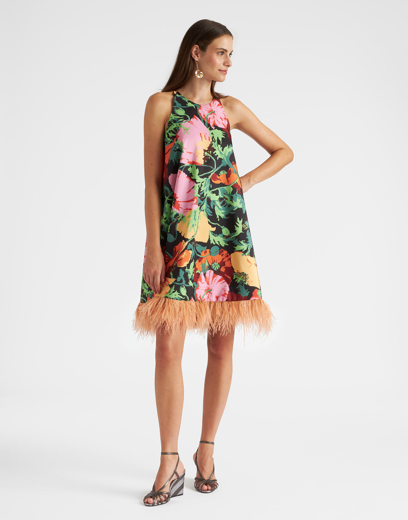 La DoubleJ La Fenice Mini Dress Wonderland Black DRE0623FAI001WON01BL01