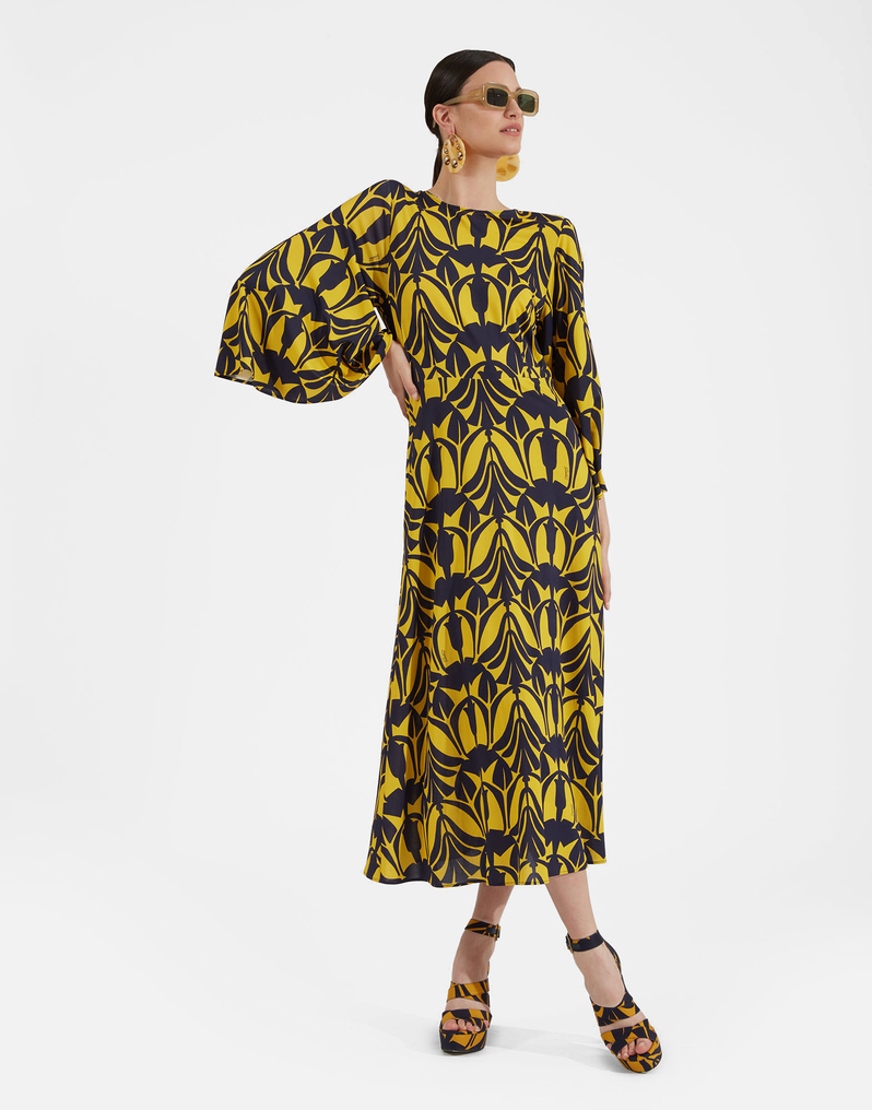 Sorella Dress in Papyrus Gold for Women | La DoubleJ US