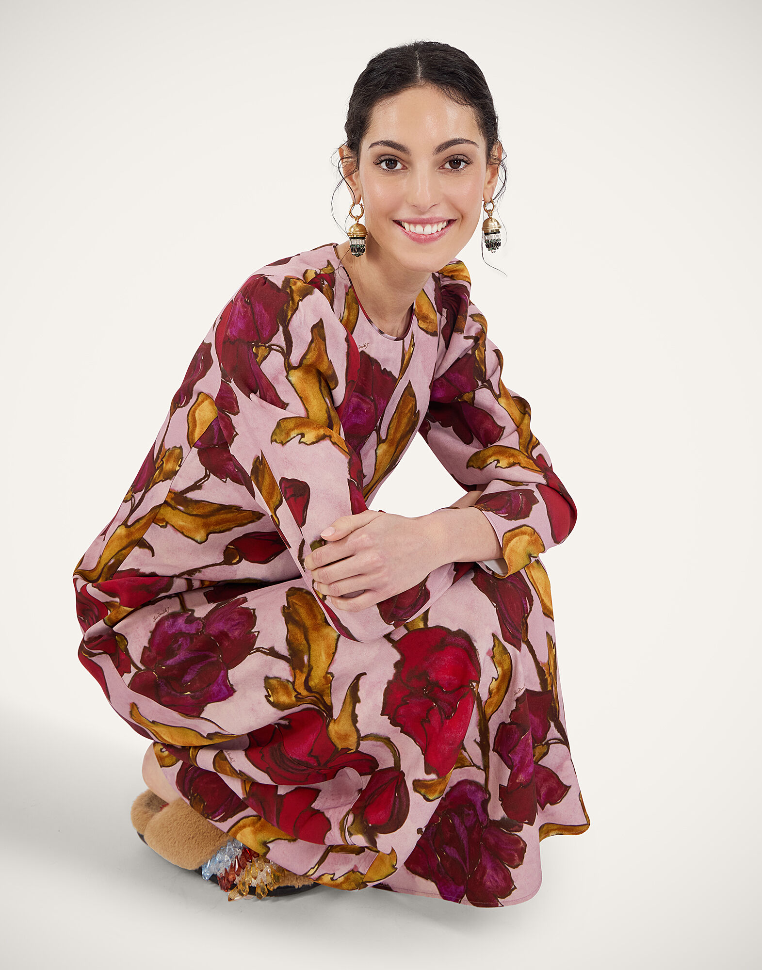 La DoubleJ Clingy Swing French Kiss Dusty Pink DRE0789SAB001FRK01PI10