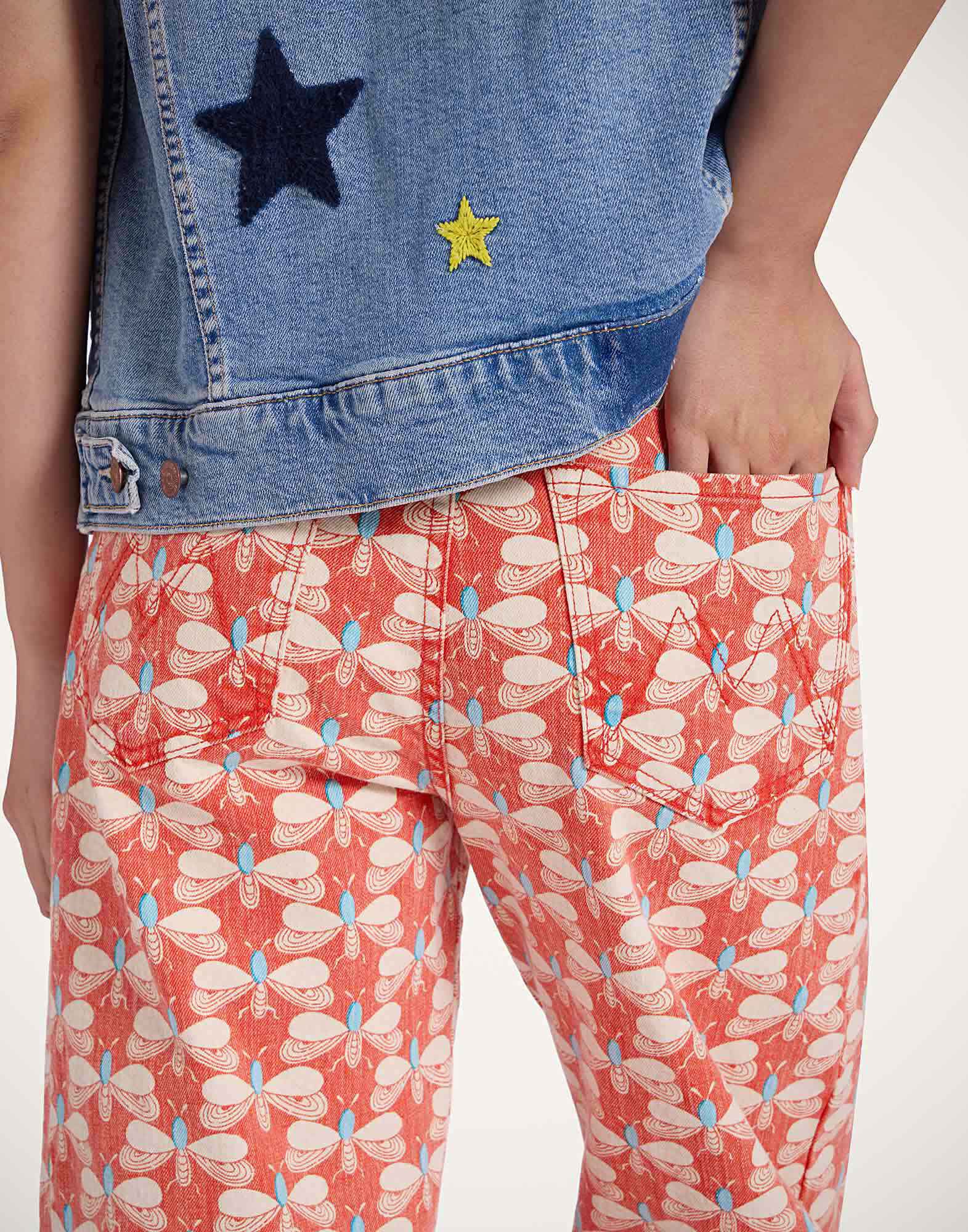 La DoubleJ The Half Pipe Jeans Pull My Petaltail Orange TRO0169DEN012PET03OR02