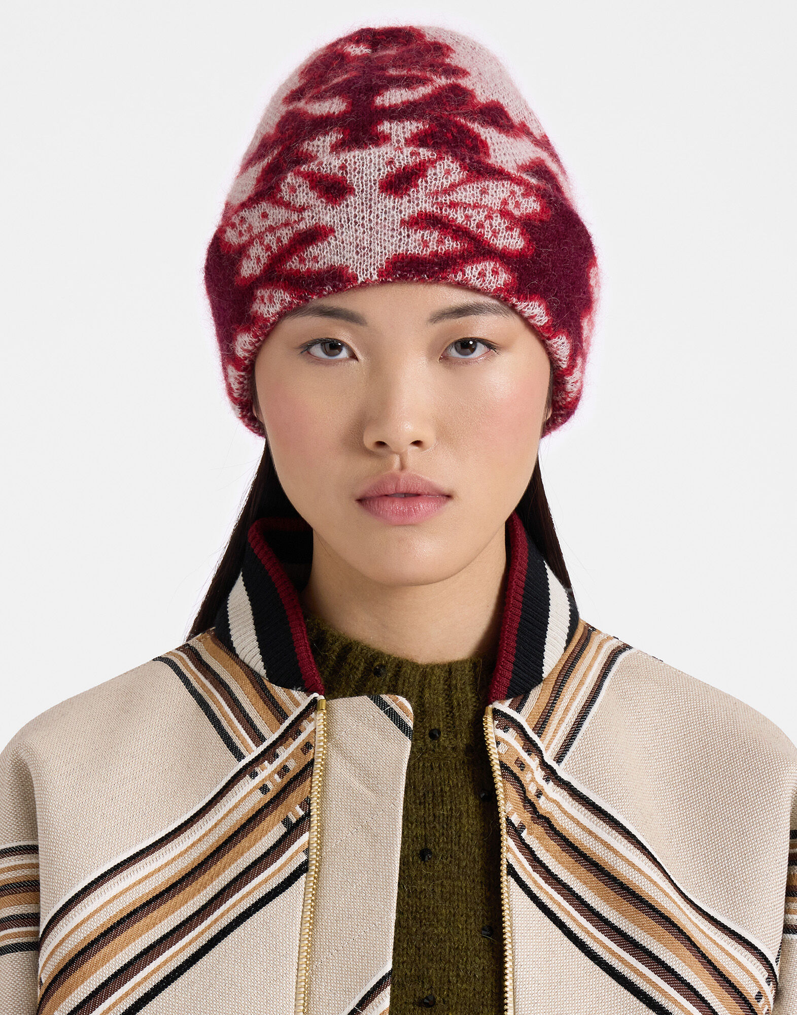 La DoubleJ Half-Light Hat Herald Cream HAT0032KNI137VA327WH03