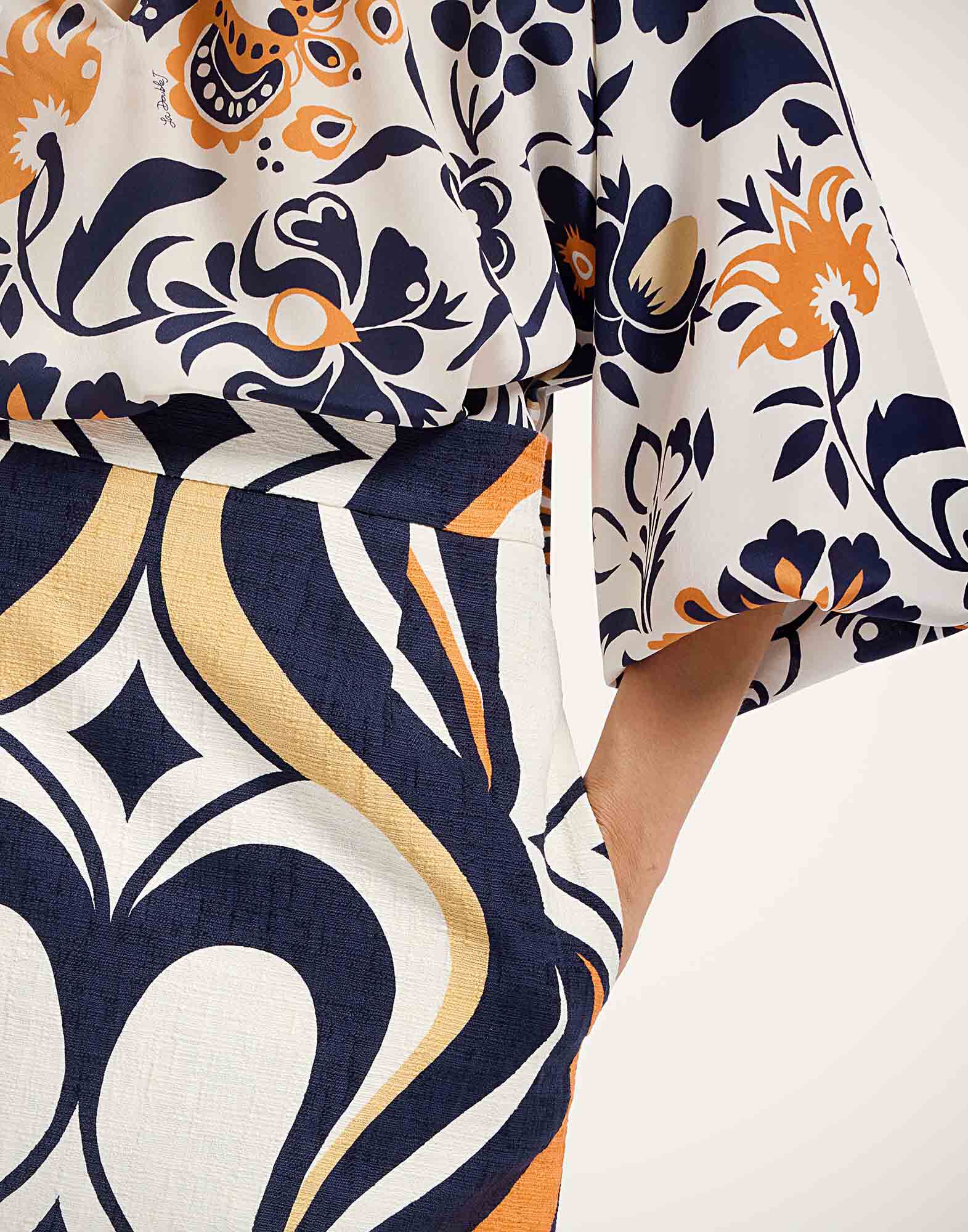 La DoubleJ Baia Skirt Jive Macro White SKI0103COT005JIV04WH01