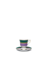La DoubleJ Espresso Cup &amp; Saucer Set of 4 Rainbow Mix DIS0042CER001RAI0011