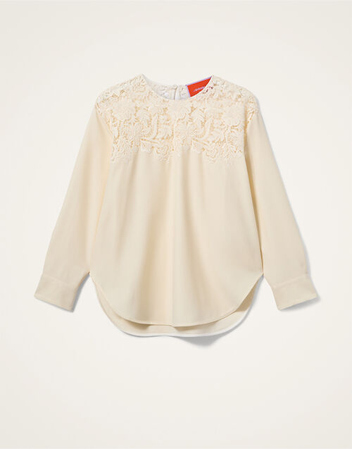 La DoubleJ Glow Home Top Solid Ecru SHI0154WOL035SOLIDBR05