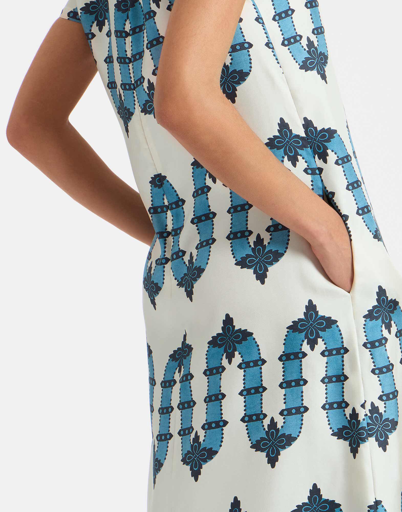 La DoubleJ Swing Dress Scirocco Plac&eacute;e Ivory DRE0001SIL001SCI03WH04