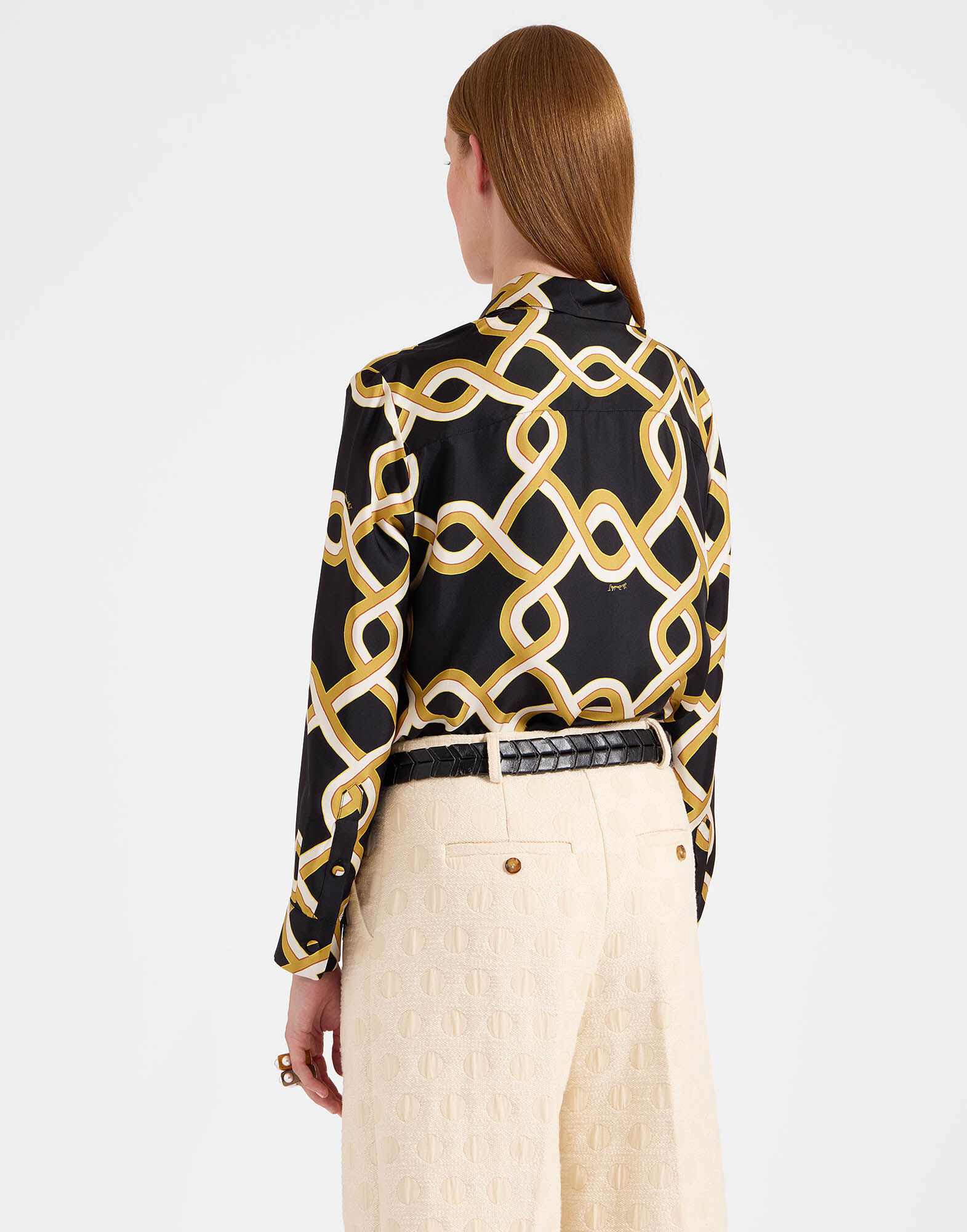 La DoubleJ Boy Shirt Tackle Black SHI0001SIL001TAC01BL01