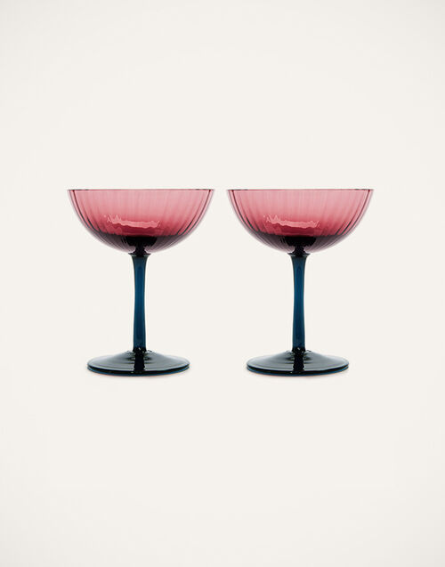 La DoubleJ Champagne Coupe Set of 2 Viola GLA0012MUR001VIO0005