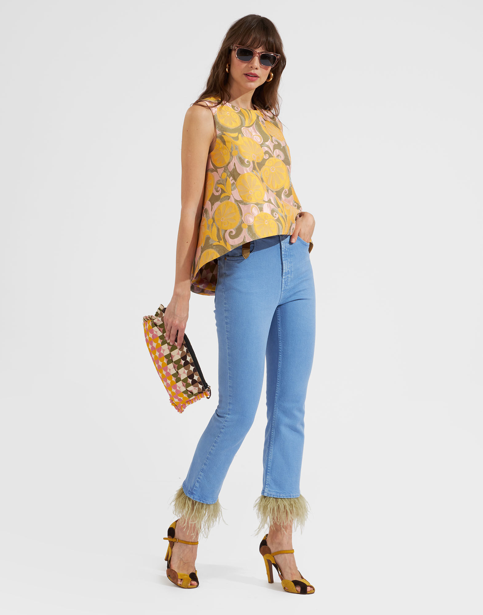 La DoubleJ La Scala Top Moonflower Yellow TOP0016JCQ047MOO02YE02