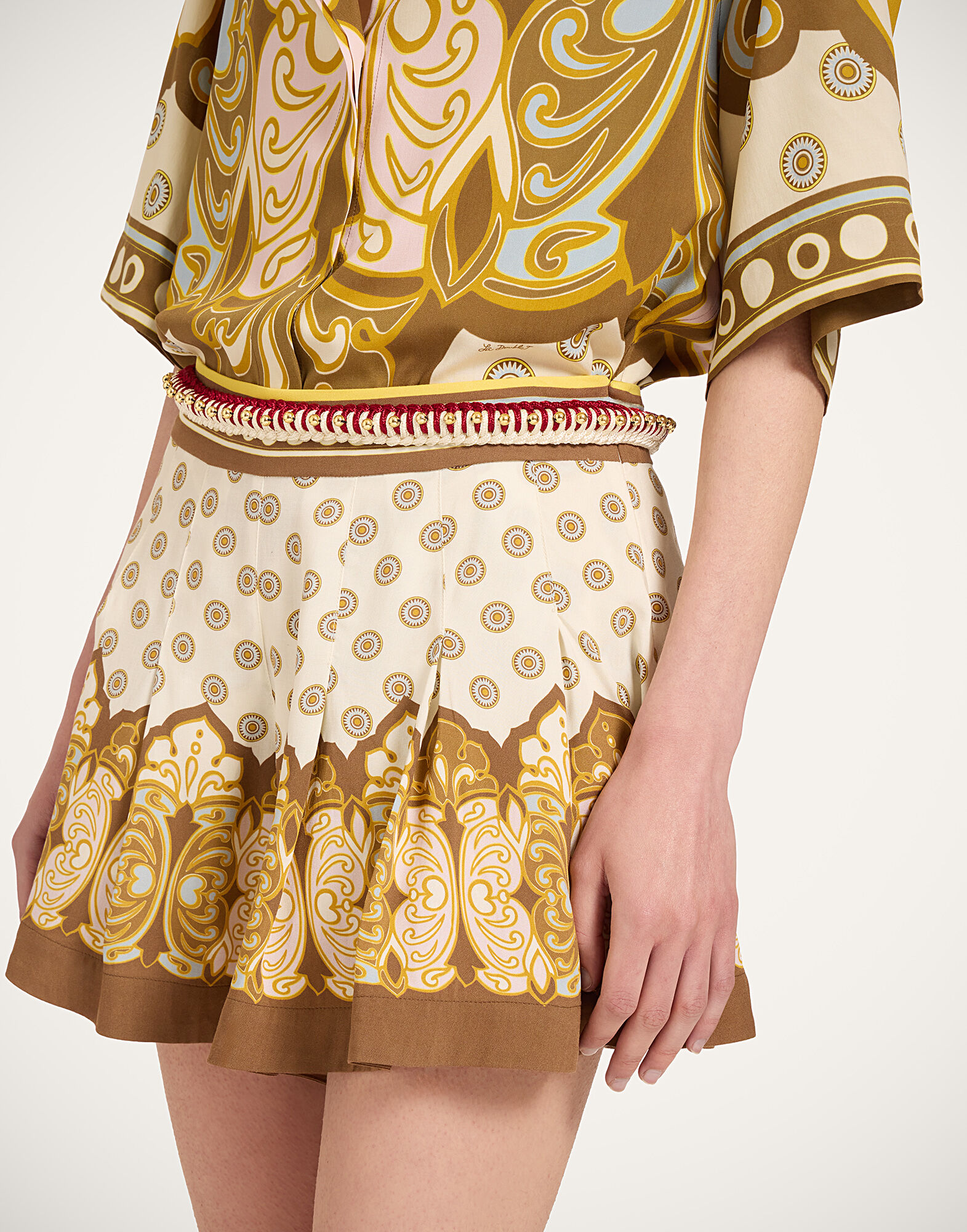La DoubleJ Club Skort Cocoon Plac&eacute;e Brown TRO0209VIS032COC02BR02