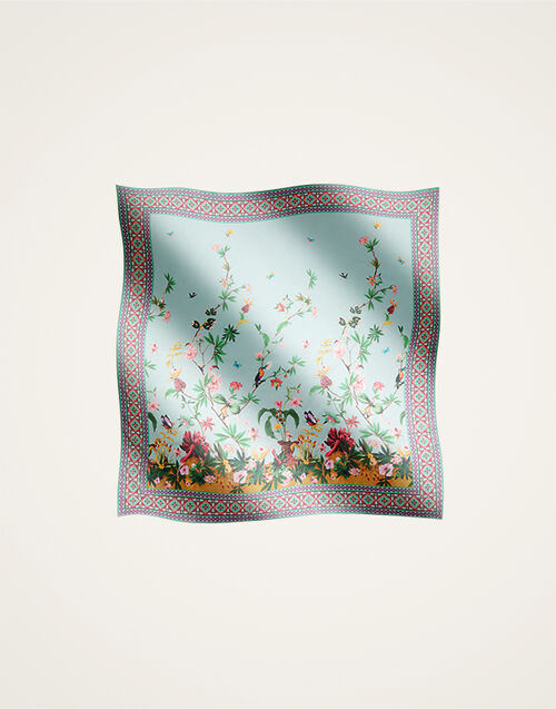 La DoubleJ Pareo Zooflora Placée Light Blue SCA0051COT021ZOF06BU01