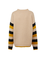 La DoubleJ Crew Boy Sweater Cammello-Nero-Giallo PUL0061KNI032VAR0058