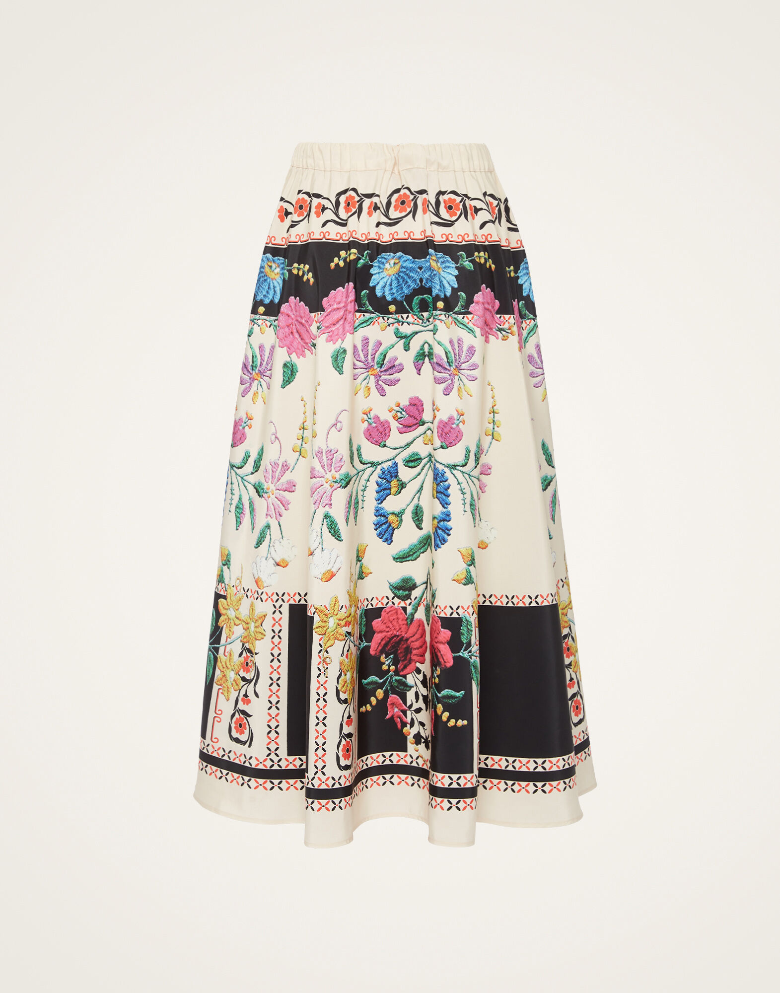 La DoubleJ Drawstring Skirt Plaza Plac&eacute;e Ivory SKI0106FAI002PLA04WH04