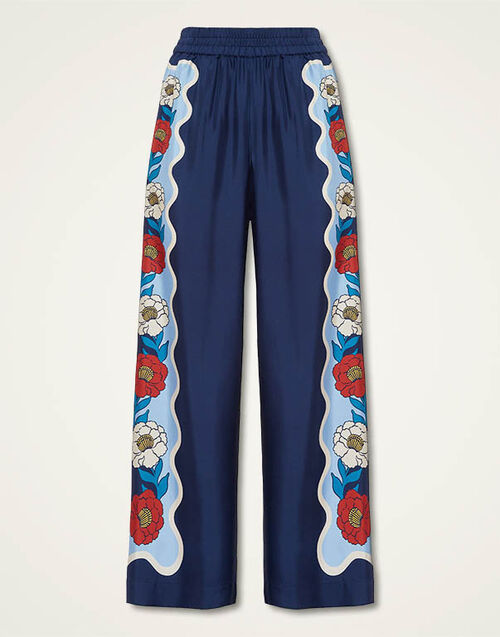 La DoubleJ Palazzo Pants Whitsun Placée Blue TRO0026SIL006FSK03BU03