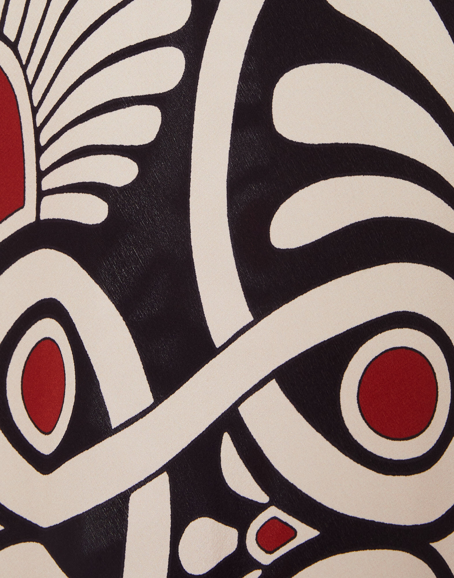 La DoubleJ Slip-Around Dress Medallion Plac&eacute;e Black DRE0562CRE002MED01BL01