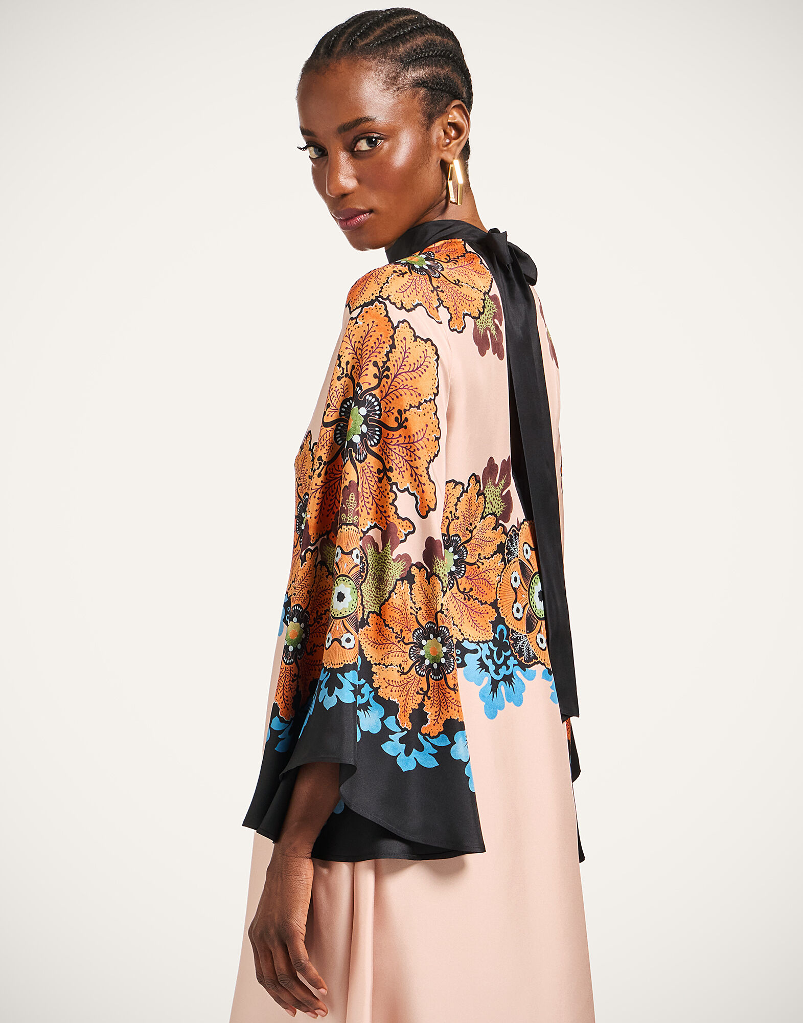 La DoubleJ Magnifico Dress Bounty Plac&eacute;e Orange DRE0232SIL006BOU01OR02