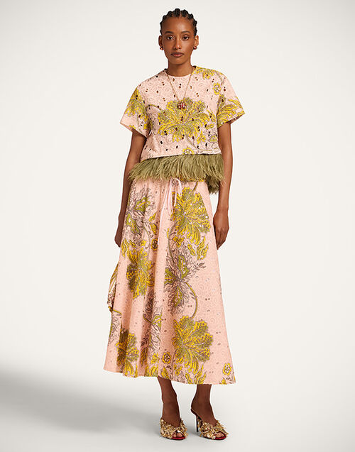 La DoubleJ Drawstring Skirt Swathe Pink SKI0098EMB031SWA01PI01