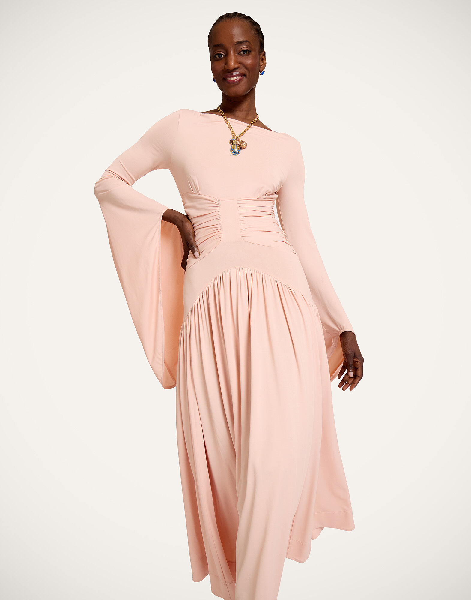 La DoubleJ Sublime Dress Solid Peach DRE1026JER074SOLIDOR08